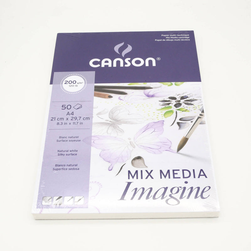 Canson Imagine Mixed Media Paper Pad - A4 (200gsm/120lb)