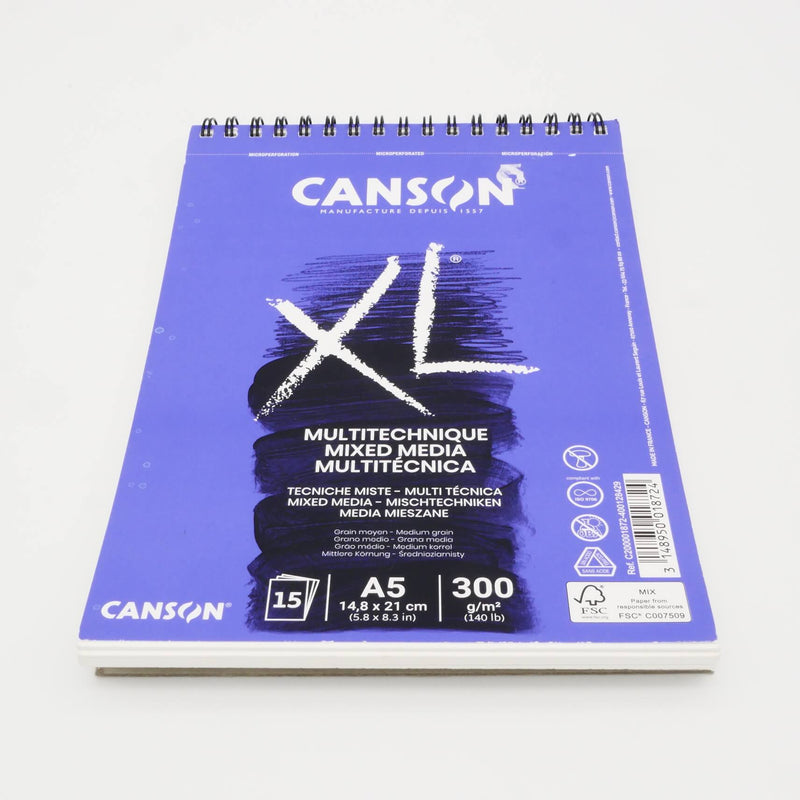 Canson XL Mixed Media Paper Spiral Pads (300gsm/140lb)