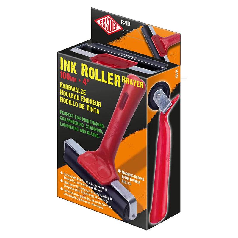 Hard Rubber Ink Roller (Red Handle)