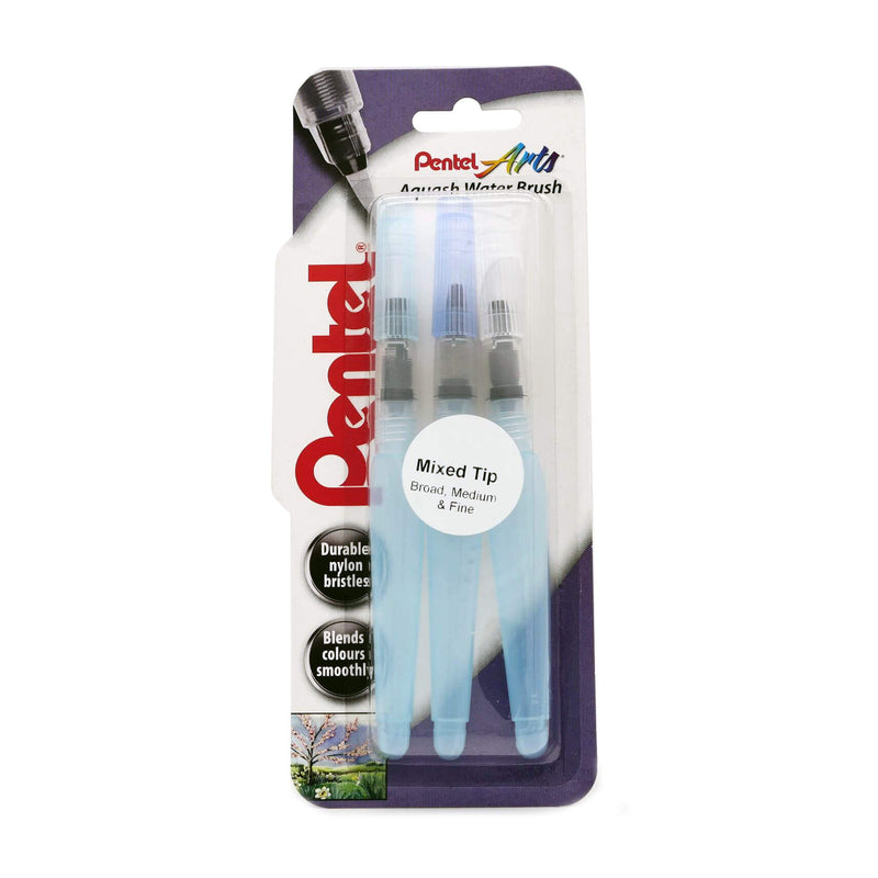 Pentel Aquash Water Brush Pen - Triple Pack