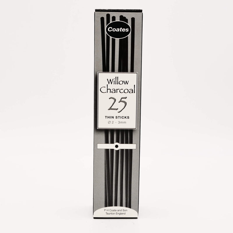 Willow Charcoal 25 Thin Sticks