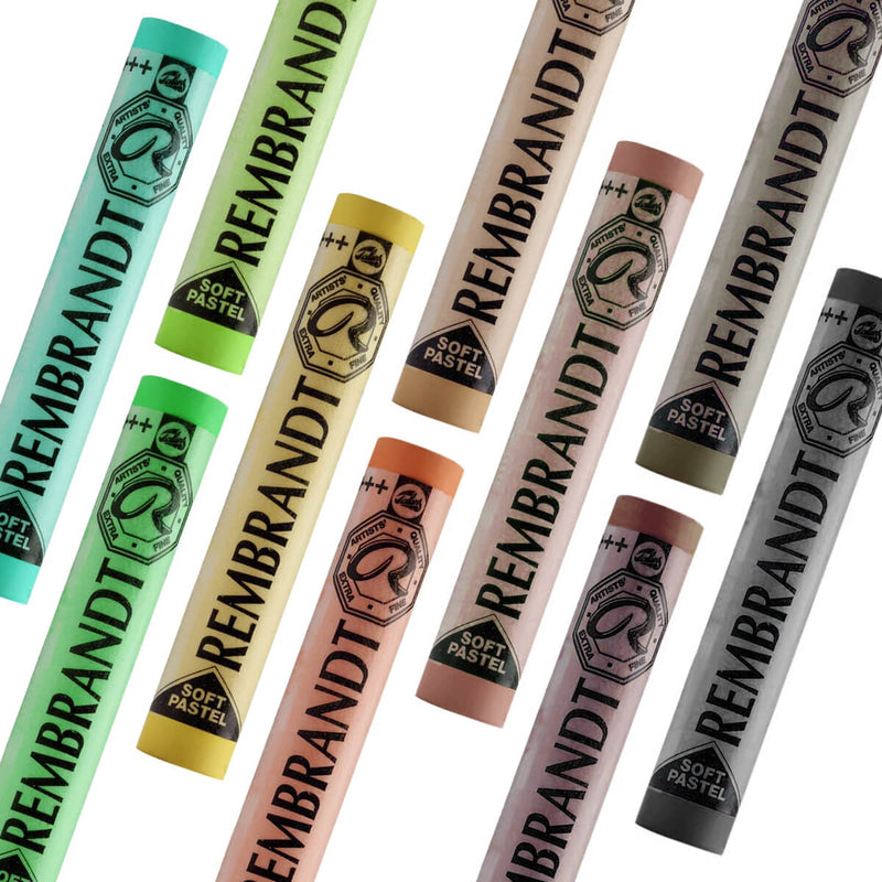 Rembrandt Soft Pastels (Singles) - Green, Ochre, Earth and Brown
