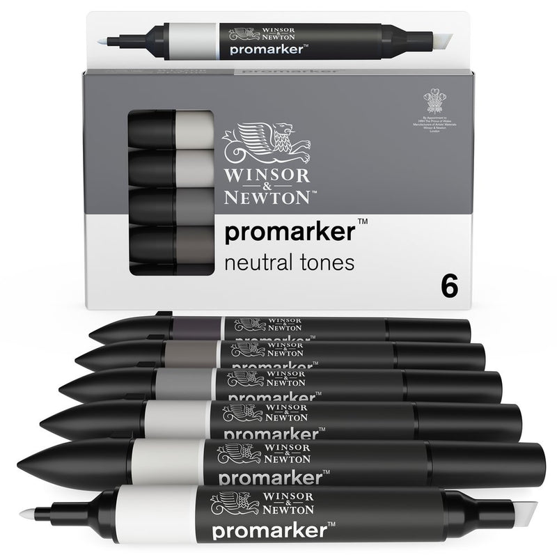 Winsor & Newton Promarker 6 Set Neutral