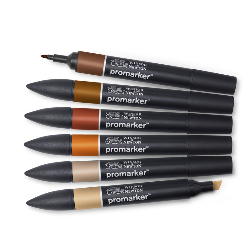 Winsor & Newton Promarker Skin Tones - Set 2 (6 Pens)
