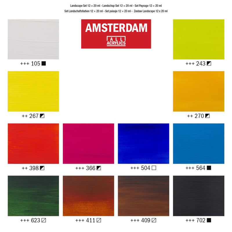 Amsterdam Acrylic Landscape Set 12 x 20ml