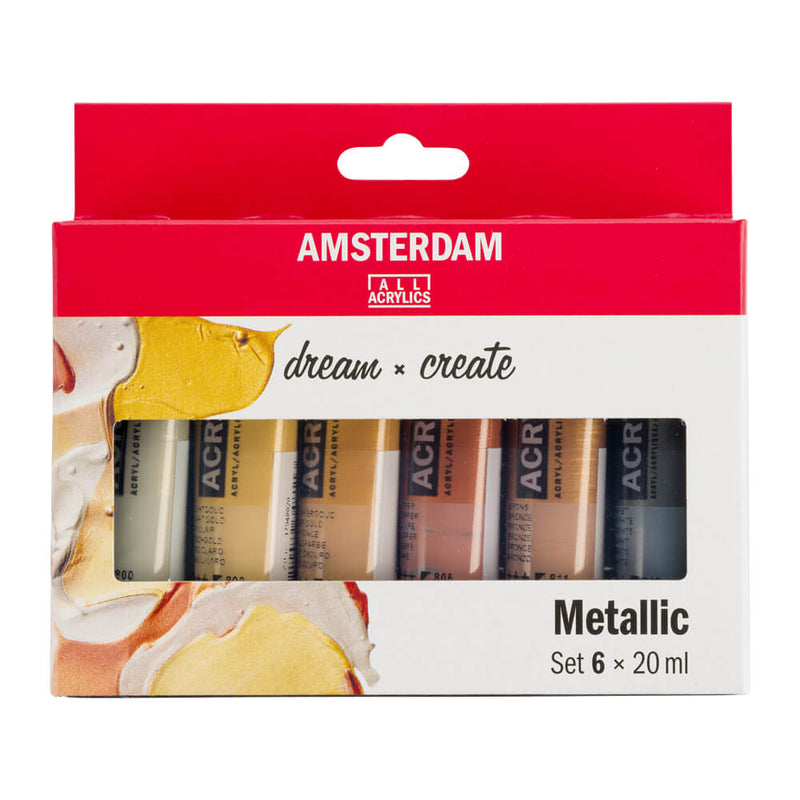 Amsterdam Acrylic Metallic Set 6 x 20ml