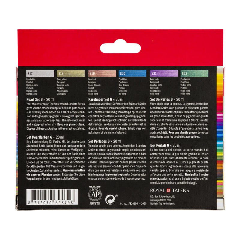 Amsterdam Acrylic Pearl Set 6x20ml