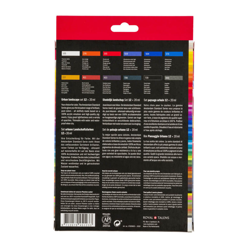 Amsterdam Acrylic Urban Set 12 x 20ml