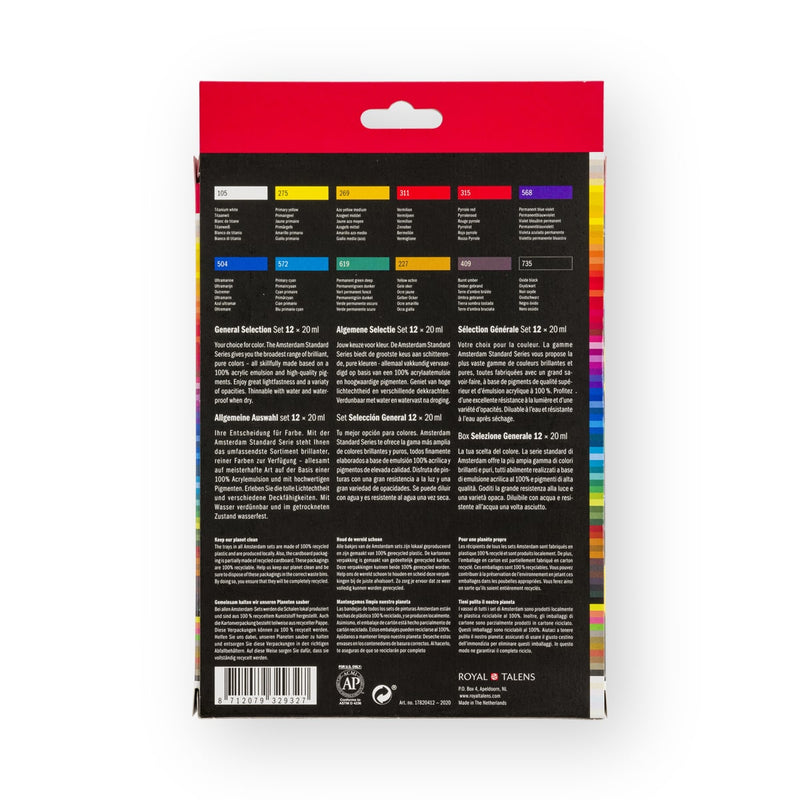 Amsterdam Acrylic - General Set (12 x 20ml)