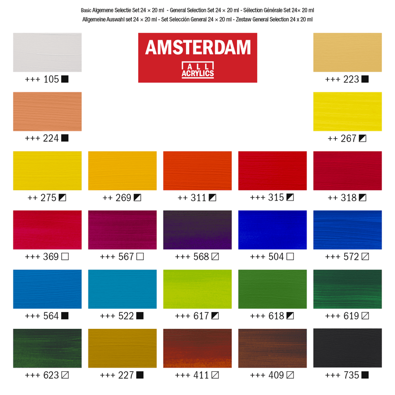 Amsterdam Acrylic - General Set (24 x 20ml)