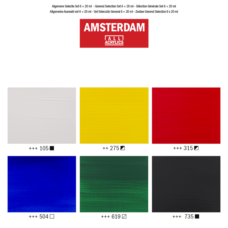 Amsterdam Acrylic - General Set (6 x 20ml)