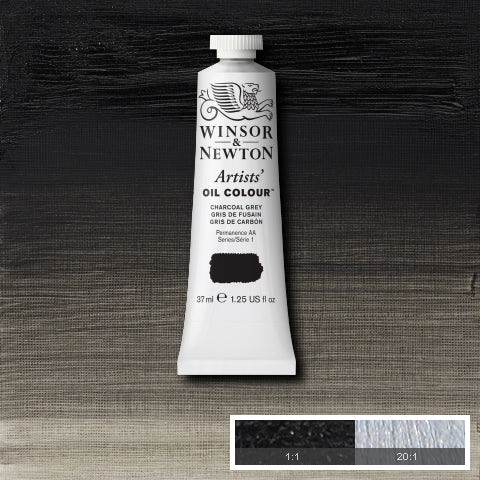 Winsor & Newton Artists Oil Colour Paint 37ml (Black, Grey and White)