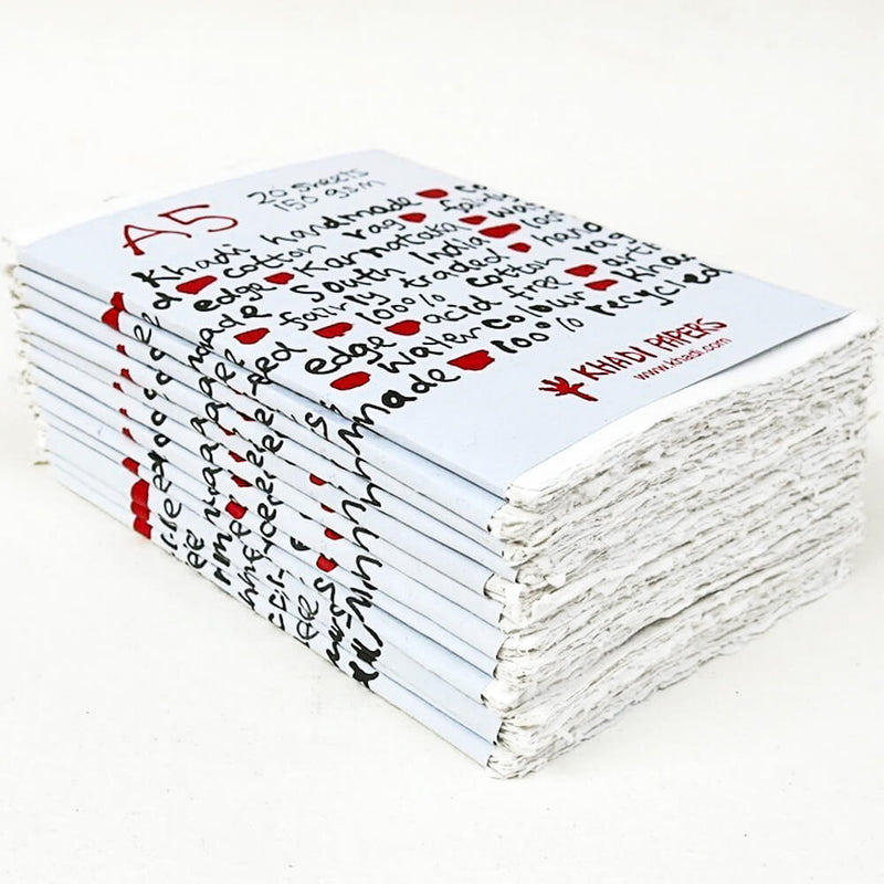 Khadi Handmade White Cotton Rag Paper Packs
