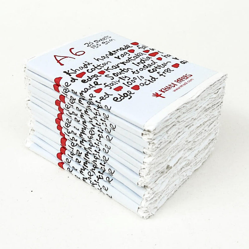Khadi Handmade White Cotton Rag Paper Packs