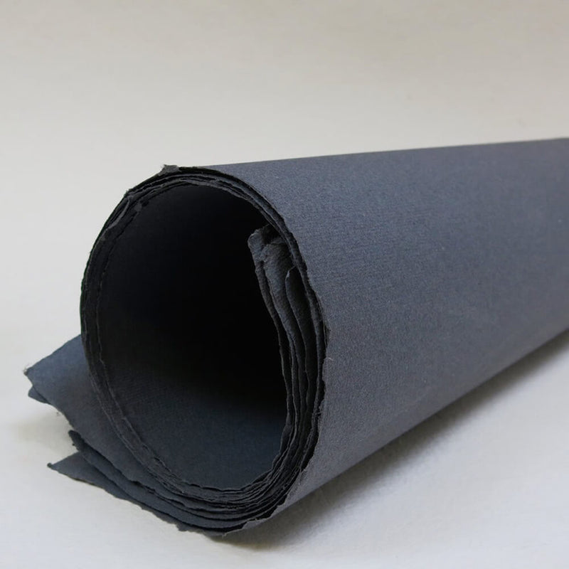 Khadi Handmade Black and Grey Cotton Rag Paper (56x76cm) Single Sheets