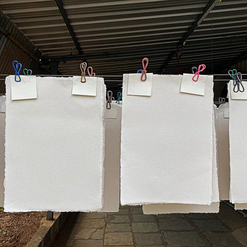 Khadi Handmade White Cotton Rag Paper (56x76cm) Single Sheets