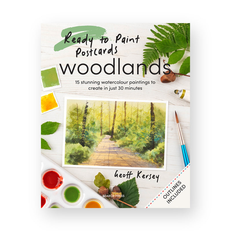 Ready to Paint Postcards: Woodlands by Geoff Kersey