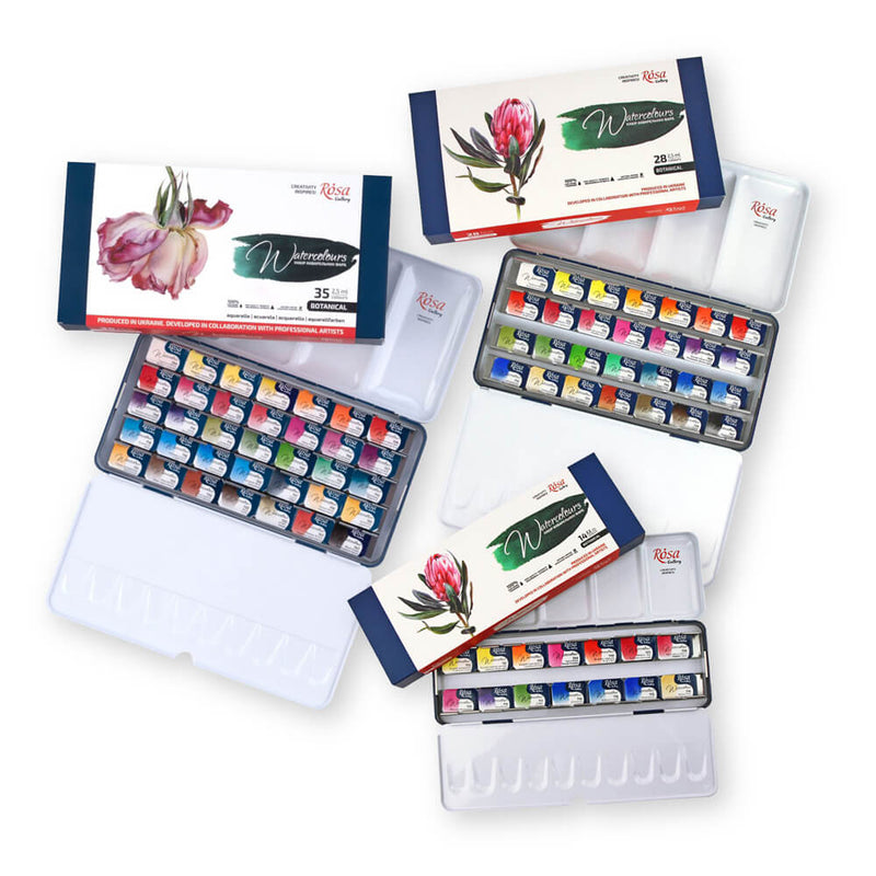 ROSA Gallery Artists' Watercolours Botanical Sets
