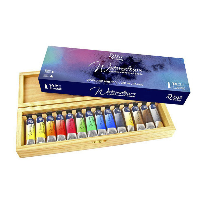 Rosa Gallery Artists' Watercolours Classic Set (14 x 10ml Tubes)