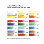 Rosa Gallery Artists' Watercolours Monopigmented Set (21 Whole Pans)