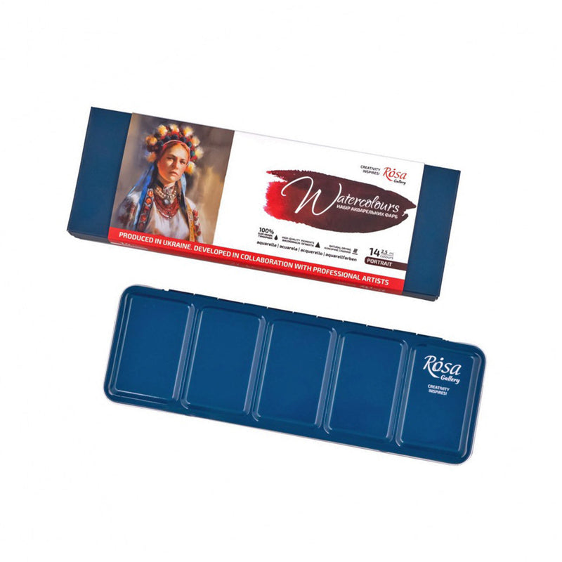 ROSA Gallery Artists' Watercolours Portrait Set (14 Whole Pans)