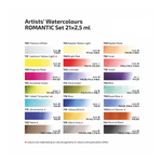 Rosa Gallery Artists' Watercolours Romantic Set (21 Whole Pans)