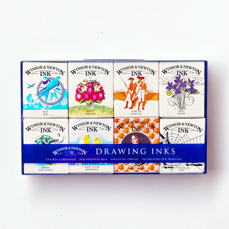 Winsor & Newton Drawing Ink Set - Henry (14ml x 8)