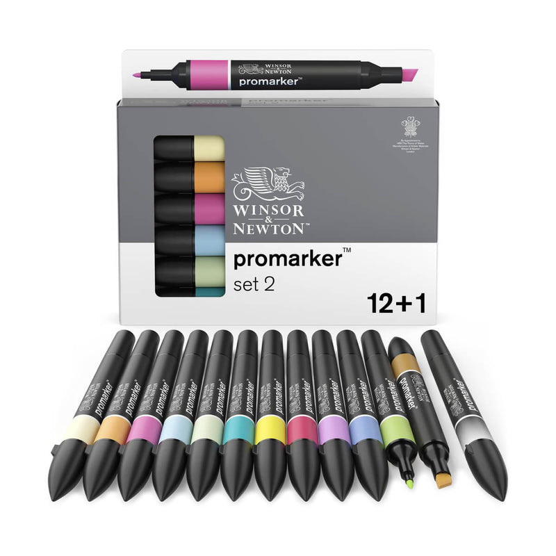 Winsor & Newton Promarker Set 2 (12 + Blender)