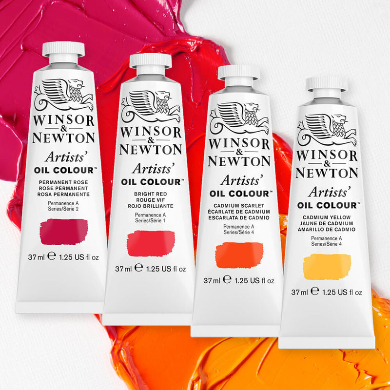 Winsor & Newton Artists Oil Colour Paint 37ml (Yellow, Orange, Red and Pink)