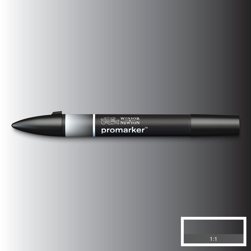 Winsor & Newton Promarker Pens (Black, Grey, White and Blender)