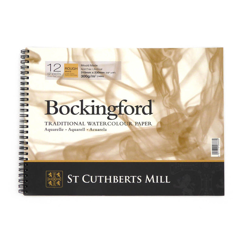 Bockingford Spiral Bound Watercolour Paper Pads (300gsm/140lb) - Rough