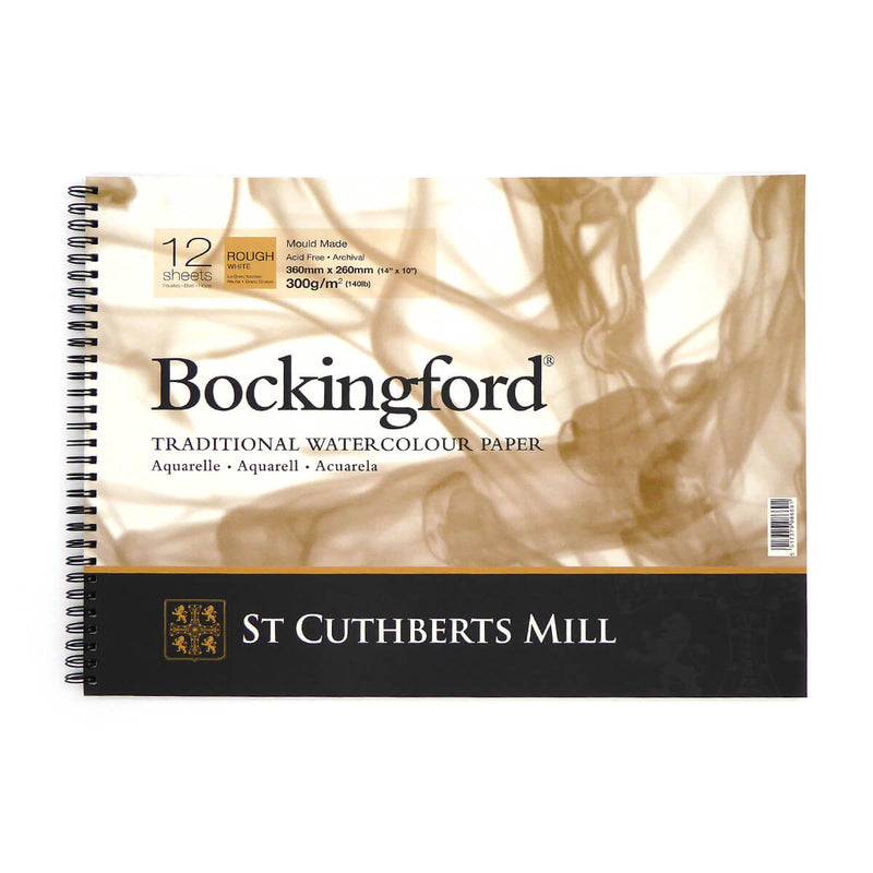 Bockingford Spiral Bound Watercolour Paper Pads (300gsm/140lb) - Rough