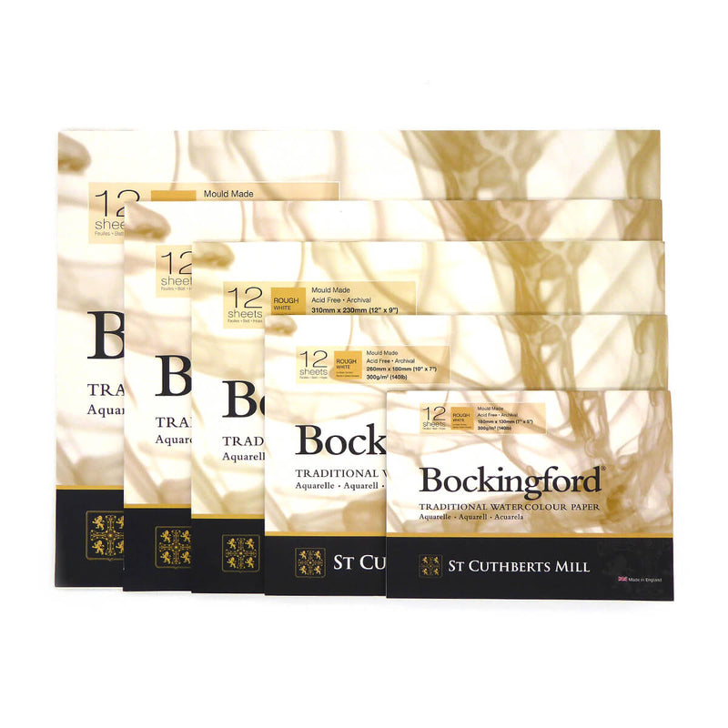 Bockingford Glued Watercolour Paper Pads (300gsm/140lb) - Rough