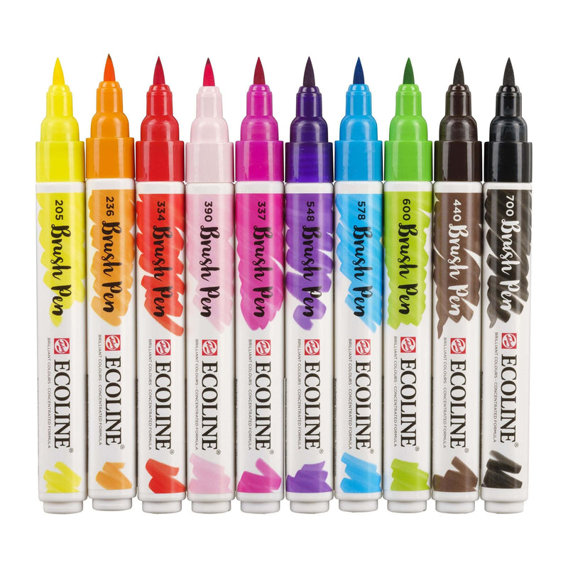 Ecoline Brush Pens - Brights (Set of 10)