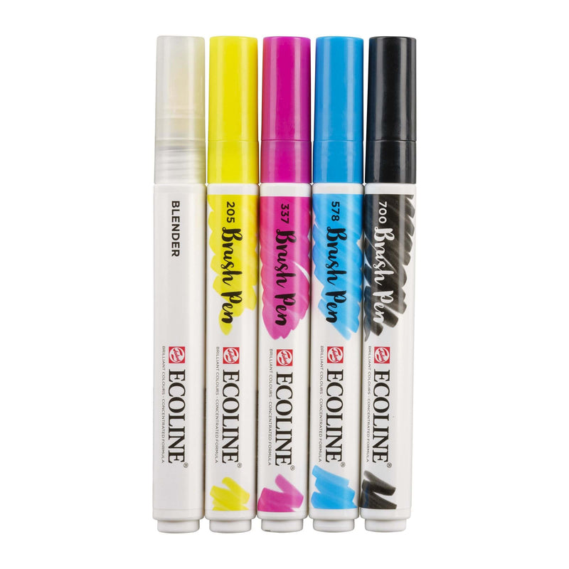 Ecoline Brush Pens - Primary (Set of 5)