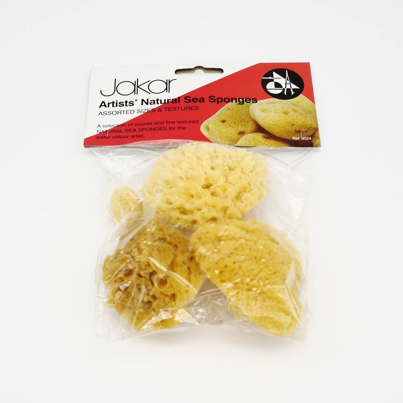 Jakar Natural Sea Sponge variety pack 4-6 pieces