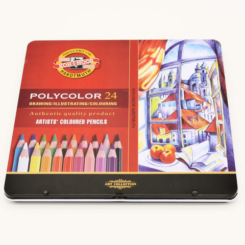 Koh I Noor Polycolour set 24 pencils Details Art Materials