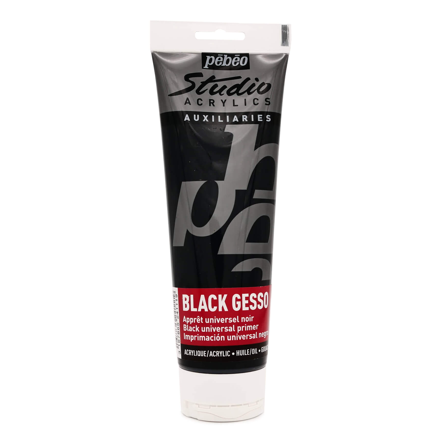 Pebeo 500 ml Studio Acrylics Auxiliaries Gesso, Black
