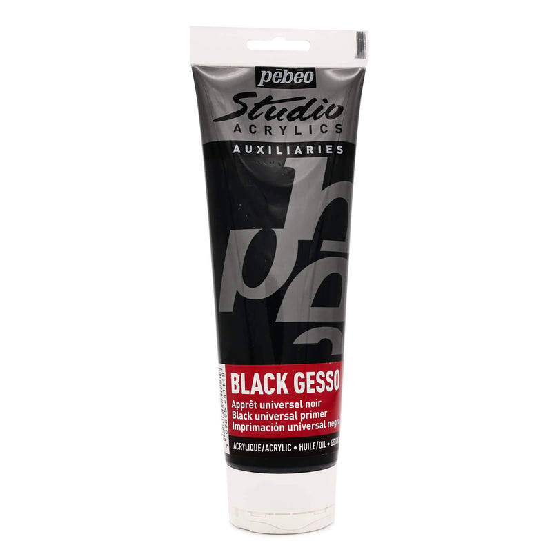 Pebeo Studio Acrylics Black Gesso 250ml