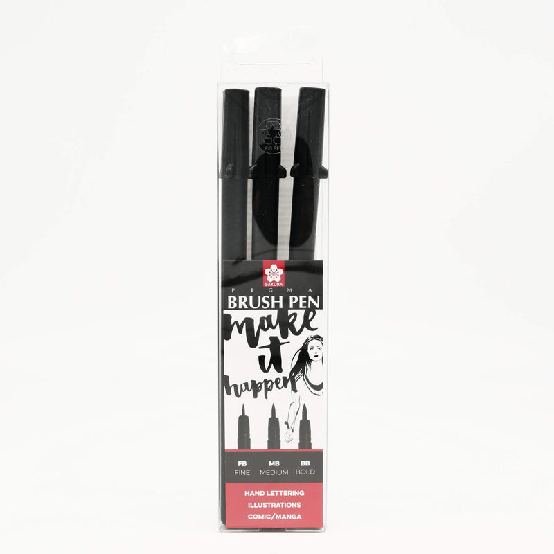 Sakura Pigma Brush Pen FB/MB/BB Set Black